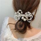 Bow Lace Faux Pearl Hair Tie (various Designs)