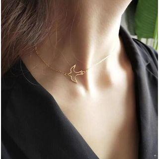 Bird Pendant Necklace Gold - One Size