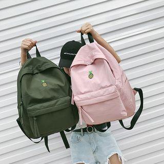Pineapple Embroidered Oxford Backpack