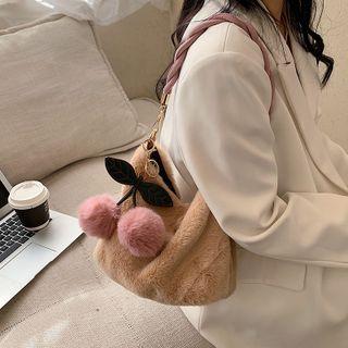 Pom Pom Cherry Fleece Tote Bag