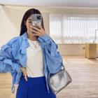 Drawstring-hem Cropped Safari Jacket