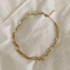 Chain Linked Choker Gold - One Size