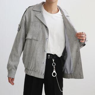 Epaulette-detail Buttoned Jacket