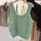 Cable Knit Crop Camisole Top
