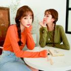 Extra Long-sleeve Textured T-shirt