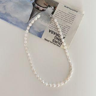Freshwater-pearl Necklace Ivory - One Size