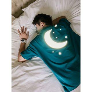 Elbow-sleeve Over-sized T-shirt