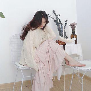 Batwing-sleeve Loose-fit Sweater