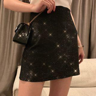 Glitter A-line Mini Dress