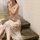 Short-sleeve Sequined Playsuit / Dress