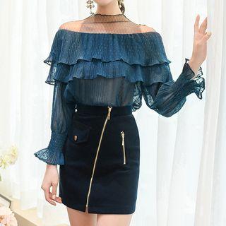 Front Zip Pencil Skirt