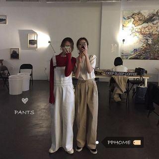 Wide Leg Jumper Pants White - One Size