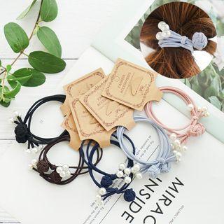 Faux Pearl & Knot Hair Tie