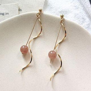 Bead Swirl Fringed Earring