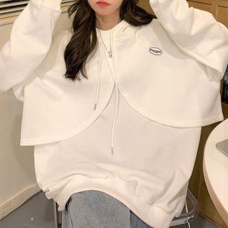 Set: Short-sleeve Sweatshirt + Cropped Hoodie