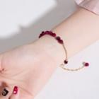 14k Gold Plated Geometric Tiger Eye Stone Bracelet