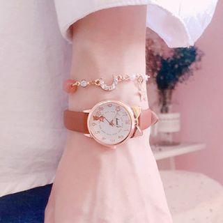 Cat Ear Alloy Strap Watch