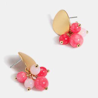Alloy Disc Bead Dangle Earring 1 Pair - One Size