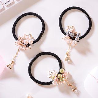 Faux Pearl Star Hair Tie