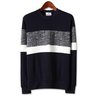 Patterned-panel Pullover