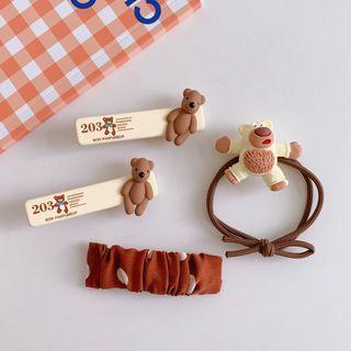 Set Of 4: Animal Hair Clip / Hair Tie (various Designs)