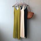 Strappy Knit Midi A-line Dress