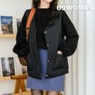 V-neck Loose-fit Quilted Vest