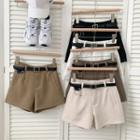 High-waist Dress Shorts With Belt In 5 Colors