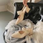 Slingback Block-heel Pointed Sandals