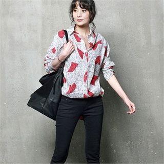 Heart Pattern Long Shirt