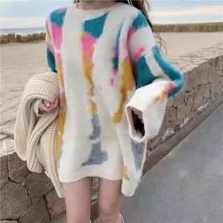 Panel Sweater White - One Size