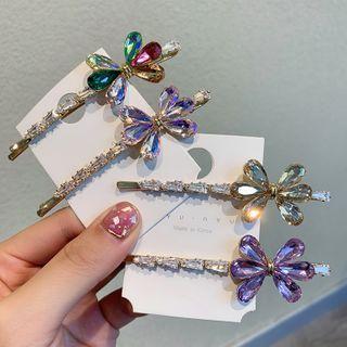 Flower Faux Crystal Hair Pin