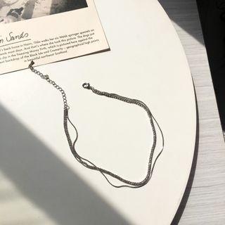 Alloy Layered Necklace 1 Piece - Necklace - One Size