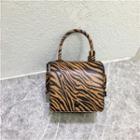 Zebra Print Faux Leather Hand Bag