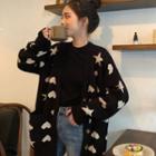 Patterned Long Cardigan As Shown In Figure - One Size