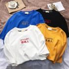 Elbow-sleeve Character T-shirt