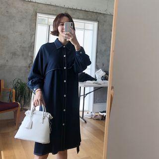Contrast-stitch Shirtdress & Sash