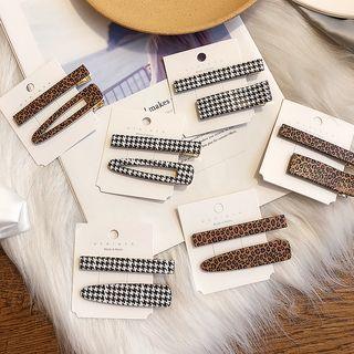 Set Of 2: Printed Hair Clip