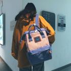 Square Applique Lightweight Backpack
