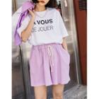 Pocket-side Wide-leg Sweatshorts