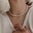 Freshwater Pearl Choker Off-white - One Size
