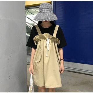 Short-sleeve T-shirt / Drawstring Jumper Dress