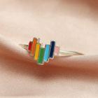 Heart Ring 01 - Red & Blue & Green - One Size