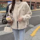 Fleece Button-up Jacket / Velvet Shirt