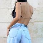 Chained Back Cropped Camisole Top