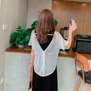 Set: Short-sleeve Top + Tank Dress