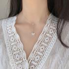 Acrylic Butterfly Pendant Necklace Necklace - Zircon - Peandant - Butterfly - One Size