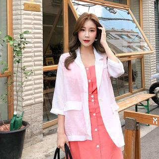 Single-breasted Sheer Blazer