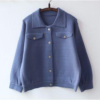 Collared Knit Jacket