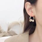 Faux Pearl Hook Earring 1 Pair - Ac0845 - Stud Earrings - Gold - One Size